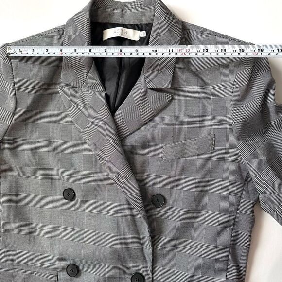 ASTR The Label Check Plaid Double Breasted Blazer Sz Small - Picture 8 of 16